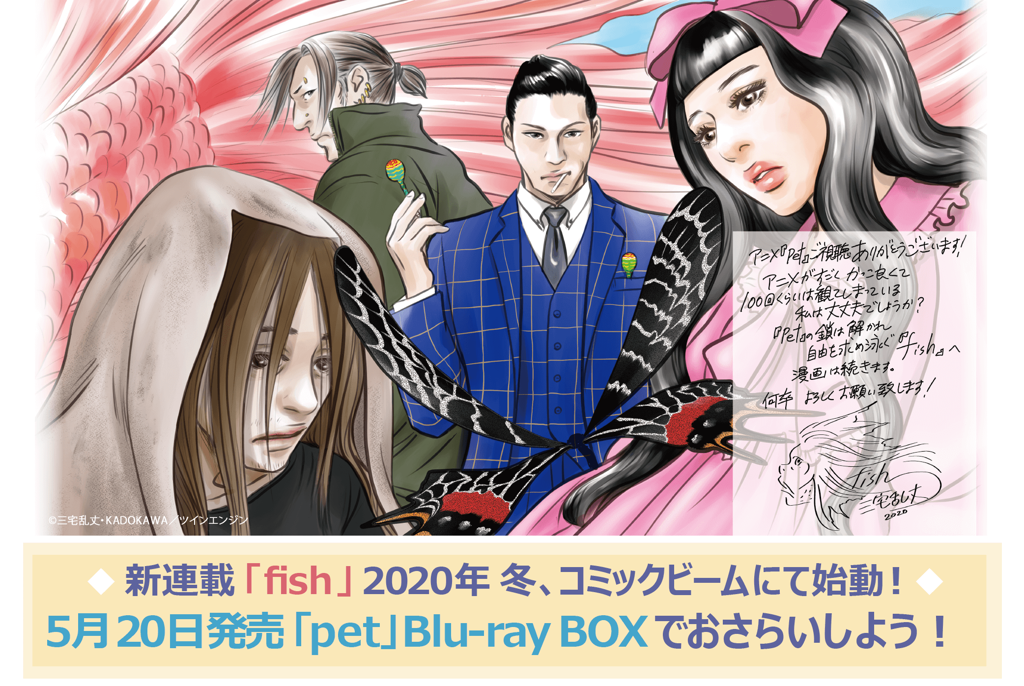◆続編「fish」連載決定◆5月20日発売「pet」Blu-ray BOXでおさらいしよう！